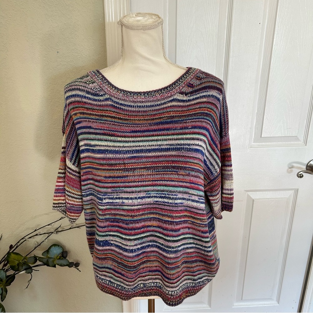 Magaschoni Multicolor Striped Crewneck Sweater